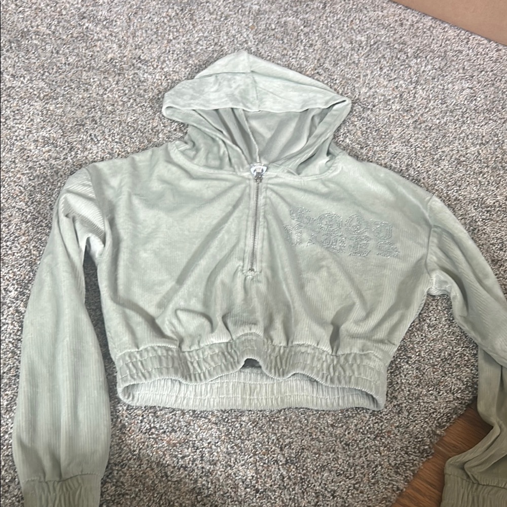 Women's Green Hooded Top